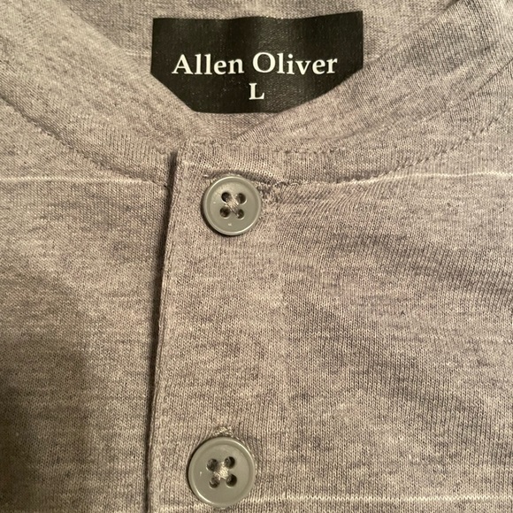 Men’s Lg Allen Oliver long sleeve Henley tee NWT - Picture 2 of 4